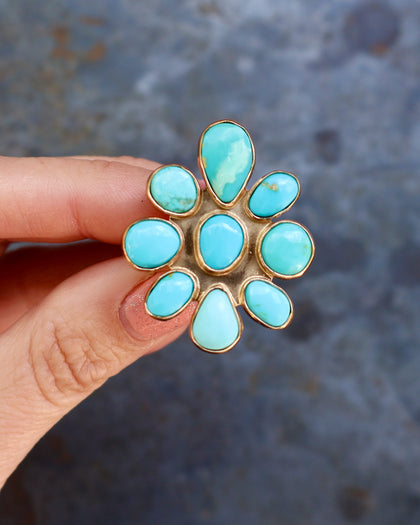 Boheme Flower Ring in Gold Alchemia- Adjustable Size