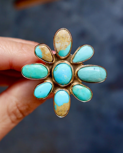 Boheme Flower Ring in Gold Alchemia- Adjustable Size