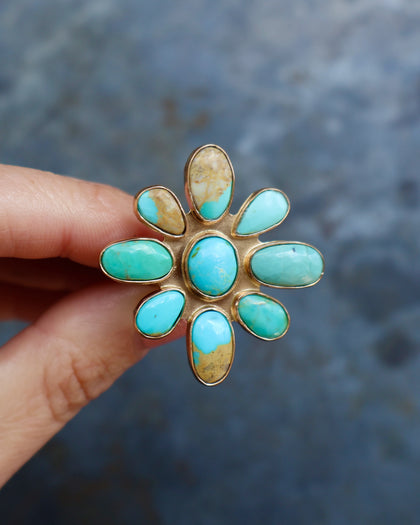 Boheme Flower Ring in Gold Alchemia- Adjustable Size