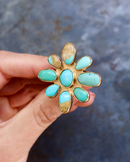 Boheme Flower Ring in Gold Alchemia- Adjustable Size