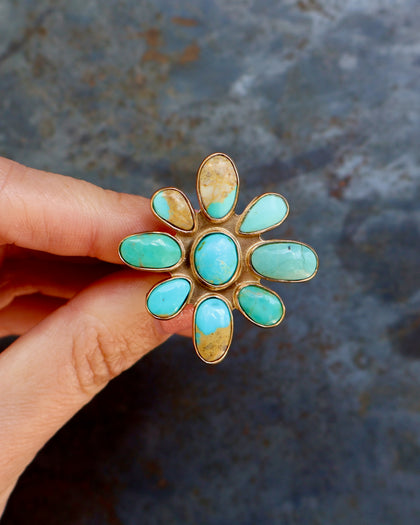 Boheme Flower Ring in Gold Alchemia- Adjustable Size
