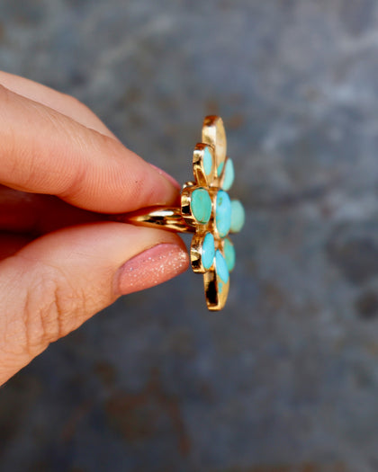 Boheme Flower Ring in Gold Alchemia- Adjustable Size