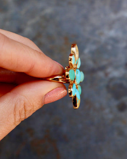 Boheme Flower Ring in Gold Alchemia- Adjustable Size