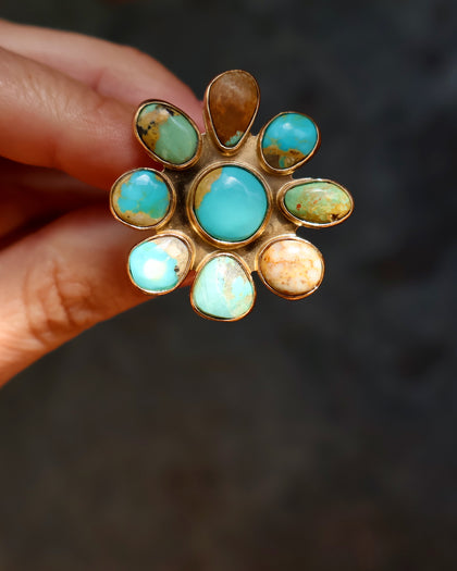 Boheme Flower Ring in Gold Alchemia- Adjustable Size