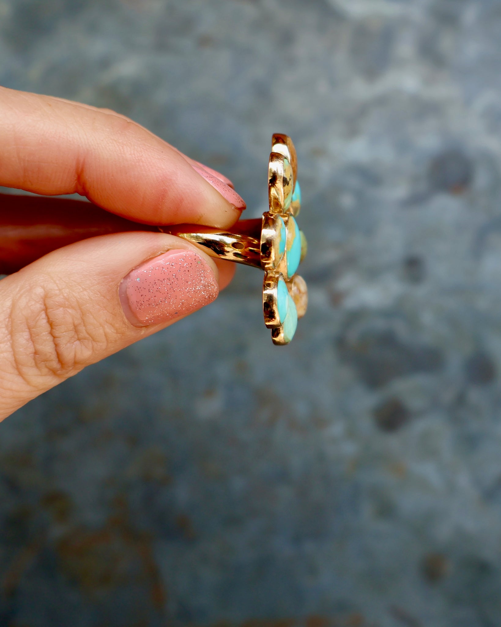 Boheme Flower Ring in Gold Alchemia- Adjustable Size B16