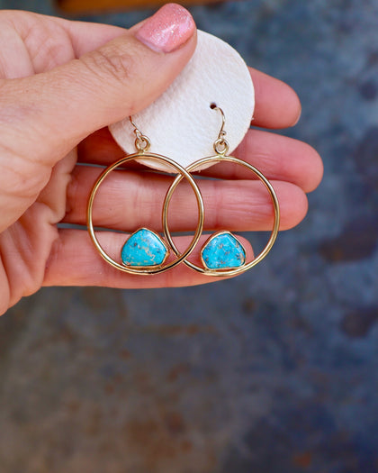 Boheme Turquoise & Gold Alchemia Hoop