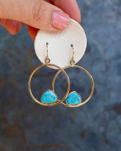 Boheme Turquoise & Gold Alchemia Hoop