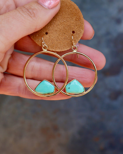 Boheme Turquoise & Gold Alchemia Hoop