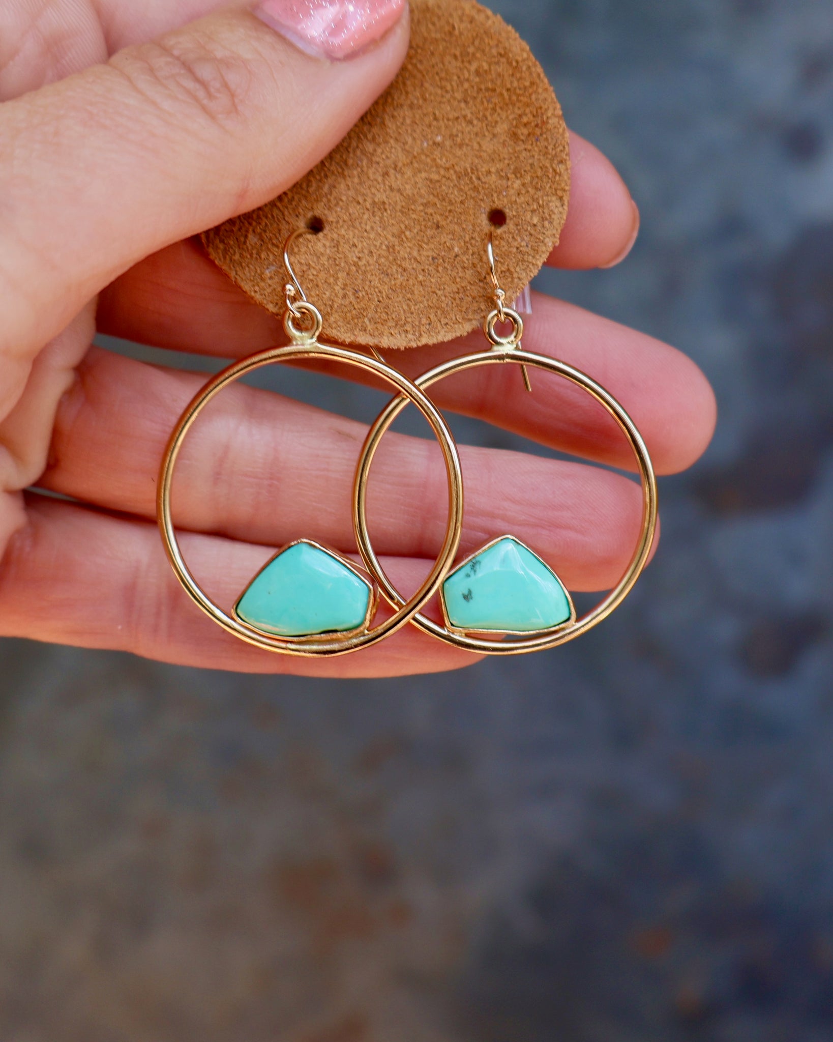 Boheme Turquoise & Gold Alchemia Hoop B17