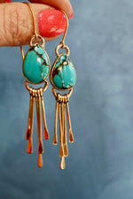Cloud Mountain Turquoise Fringe Earrings