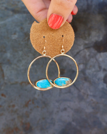 Boheme Turquoise & Gold Alchemia Hoop