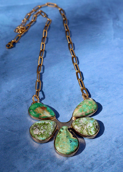 Desert Bloom Sonoran Gold Flower Necklace