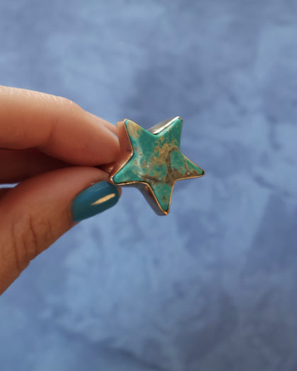 Star Ring in Campitos Turquoise & Gold Alchemia