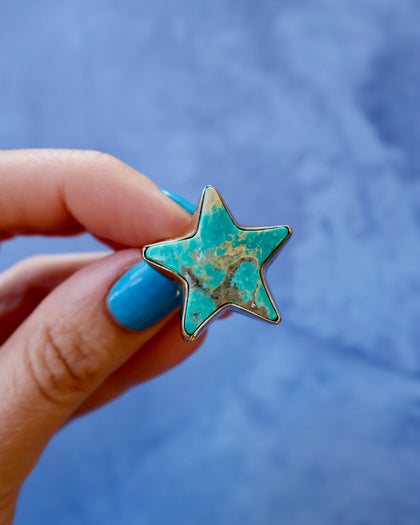 Star Ring in Campitos Turquoise & Gold Alchemia