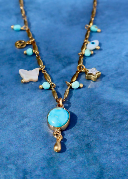 The Moon Bear Charm Necklace "The Lucky One"