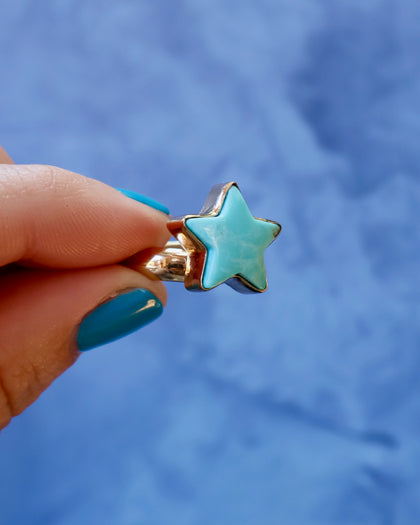 Star Ring in Campitos Turquoise & Gold Alchemia