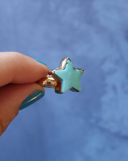 Star Ring in Campitos Turquoise & Gold Alchemia