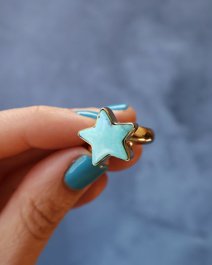Star Ring in Campitos Turquoise & Gold Alchemia
