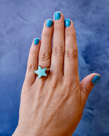Star Ring in Campitos Turquoise & Gold Alchemia