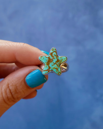 Star Ring in Campitos Turquoise & Sterling Silver