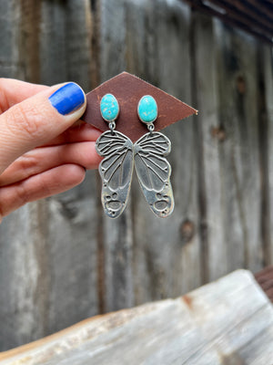 Blue Ridge Turquoise & Sterling Silver Butterfly Earring