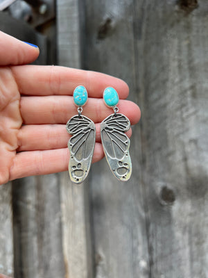 Blue Ridge Turquoise & Sterling Silver Butterfly Earring