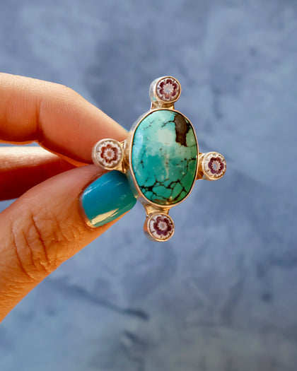 Flower Power Turquoise Ring