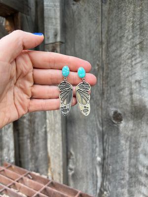 Blue Ridge Turquoise & Sterling Silver Butterfly Earring
