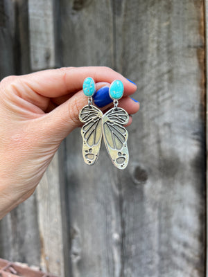Blue Ridge Turquoise & Sterling Silver Butterfly Earring