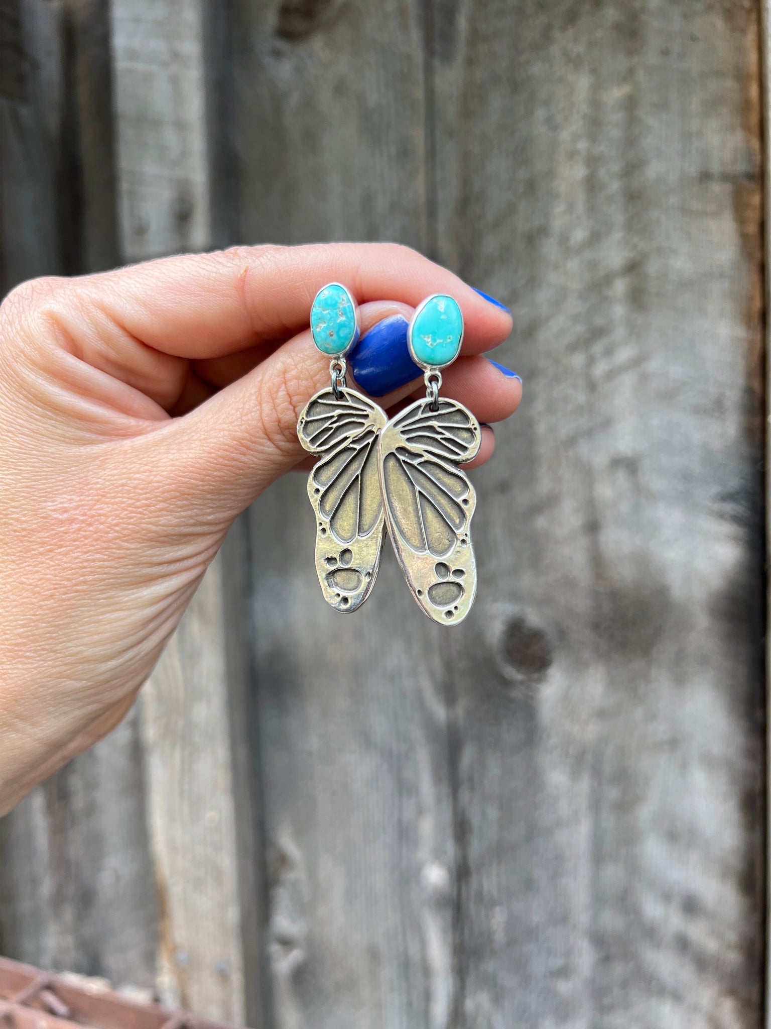 Blue Ridge Turquoise & Sterling Silver Butterfly Earring