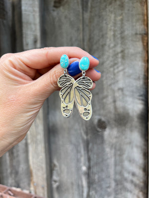 Blue Ridge Turquoise & Sterling Silver Butterfly Earring