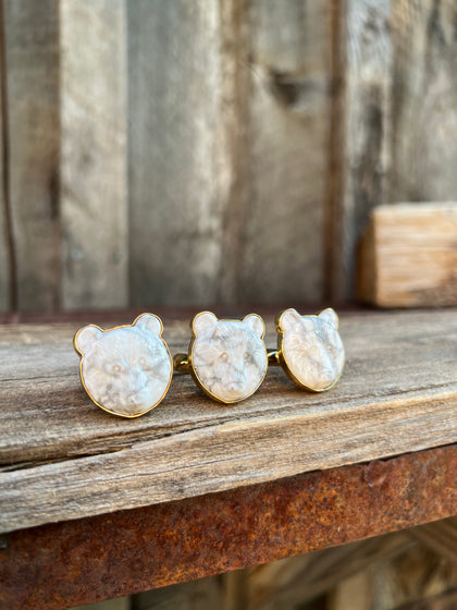 White Bear Ring in Gold Alchemia