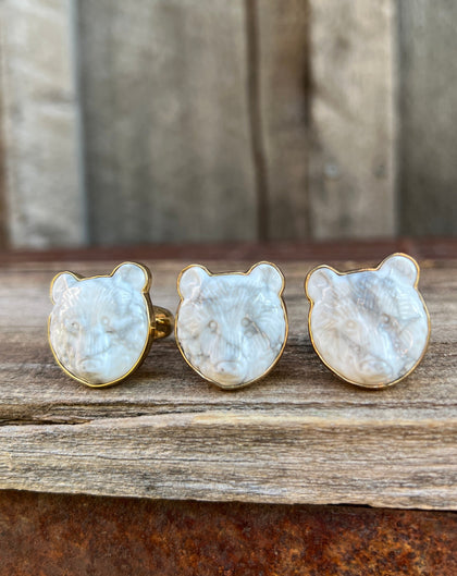 White Bear Ring in Gold Alchemia
