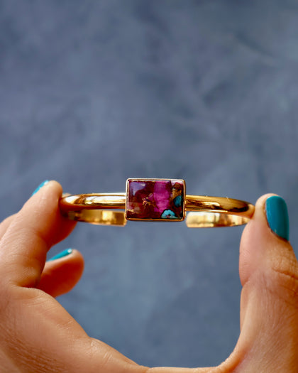 Hot Pink Spiny Oyster Cuff Bracelet