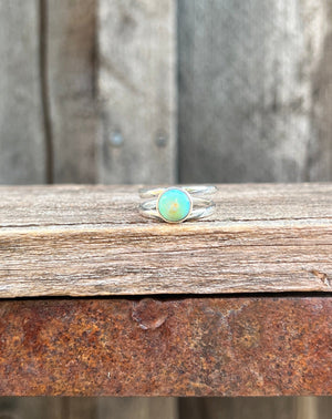 Opal Double Band Ring in Sterling Silver #204