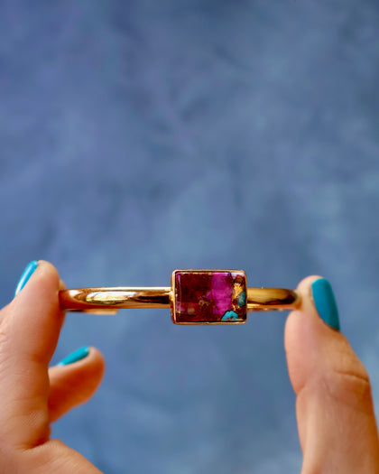 Hot Pink Spiny Oyster Cuff Bracelet