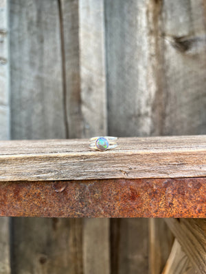 Opal Double Band Ring in Sterling Silver #206