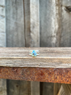 Opal Double Band Ring in Sterling Silver #207