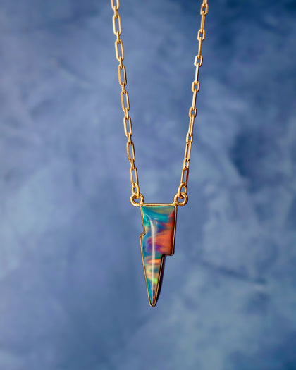 Aura Opal Bolt Necklace