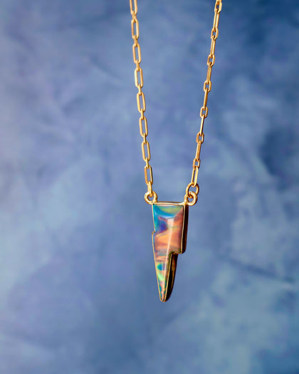 Aura Opal Bolt Necklace