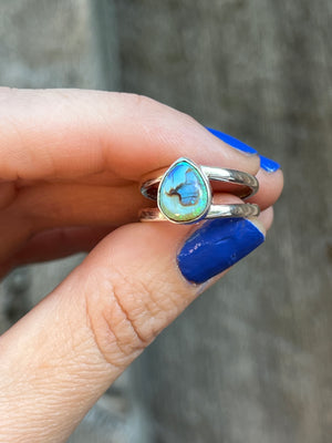 Opal Double Band Ring in Sterling Silver #207