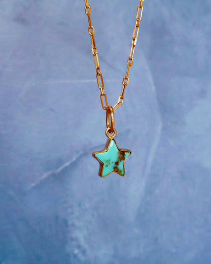 Campitos Turquoise Star on Gold Fill Chain