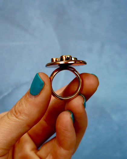 Campitos Turquoise Cactus Shadowbox Ring in Gold Alchemia