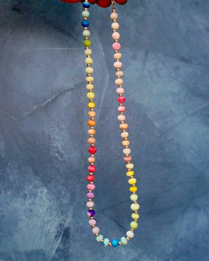 Opal Necklace with Gold Fill Beads