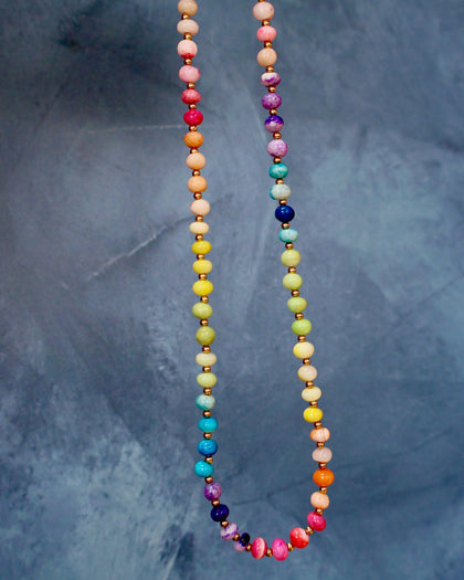 Opal Necklace with Gold Fill Beads
