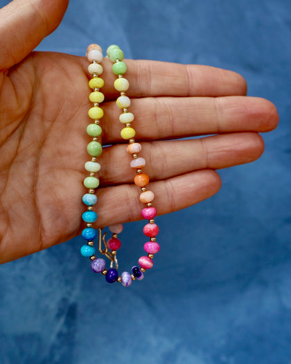 Opal Necklace with Gold Fill Beads