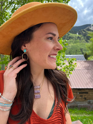 Campitos Turquoise Mini-hoop earring in Gold Alchemia #100