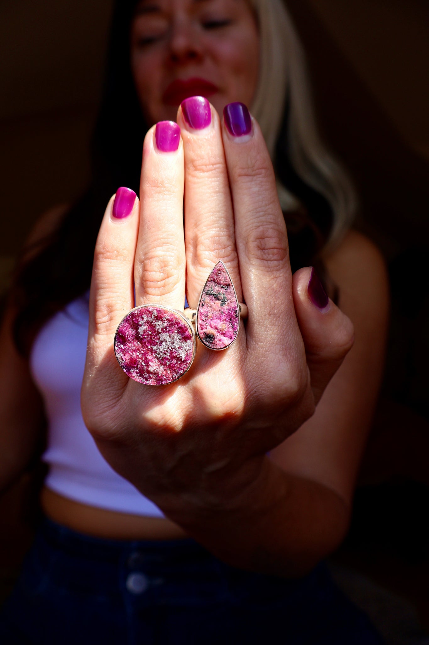 Wild Thistle Cobalto Calcite Ring in Sterling Silver WT107