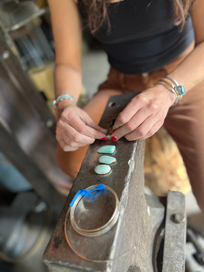 Varascite Paperclip Choker Necklace in Sterling Silver