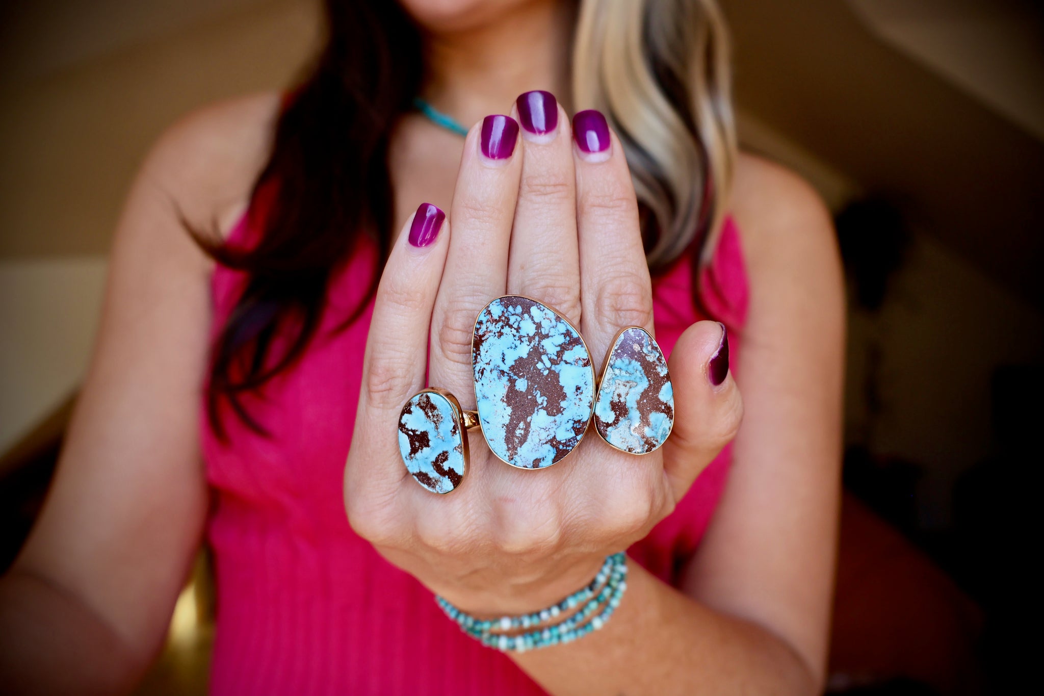 Turquoise Ring in Gold Alchemia WT108